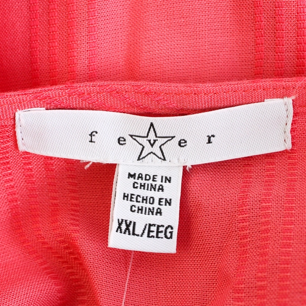 Fever Pink 3/4 Sleeve Blouse Women's Size XXL Stylish Top