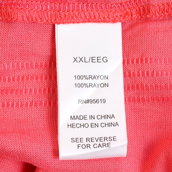 Fever Pink 3/4 Sleeve Blouse Women's Size XXL Stylish Top