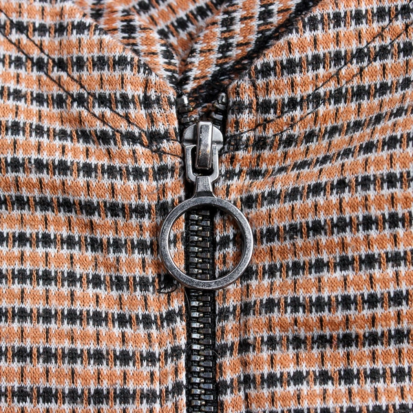 Wild Fable Women's Jumpsuit Brown Plaid V-neck Zip Sleeveless Size M w/ Pockets