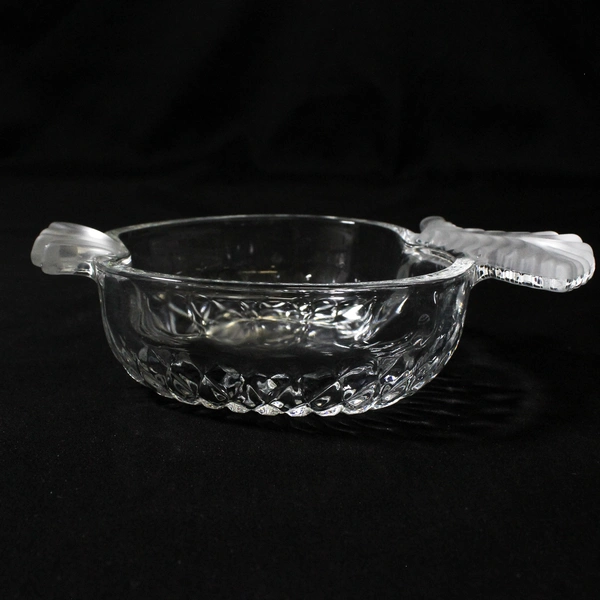 Set Of 2 Studio Nova Apple Delight Crystal Candy Dishes Clear Etched Leaves