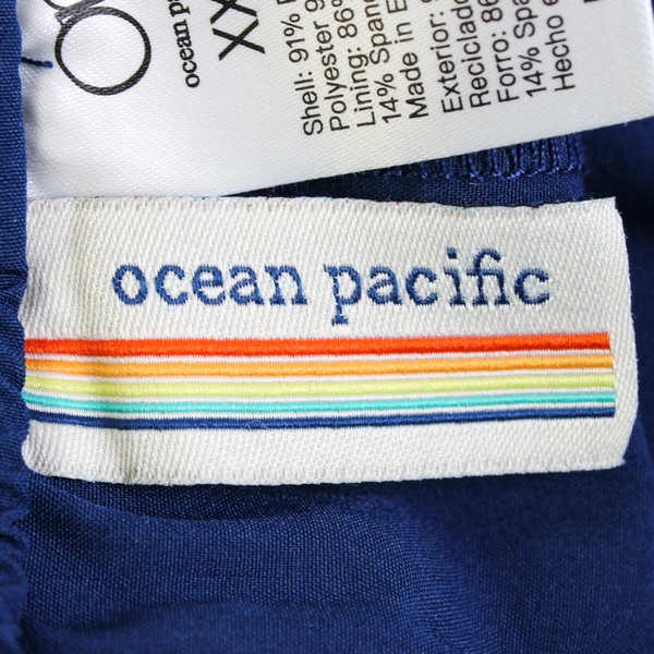Ocean Pacific Men's Blue Swim Trunks Size XXL 2 in Inseam w/ Zipper Pockets