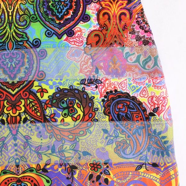 Aimee M. Short Sleeveless Groovy Multicolor Dress Women's Size Large