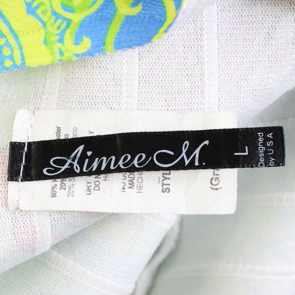 Aimee M. Short Sleeveless Groovy Multicolor Dress Women's Size Large