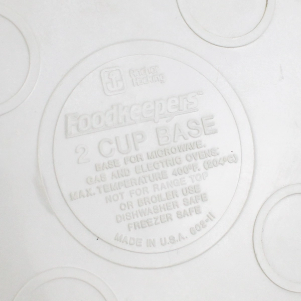 Lot of 2 Anchor Hocking Foodkeepers 2 Cup Container Bases No Lids