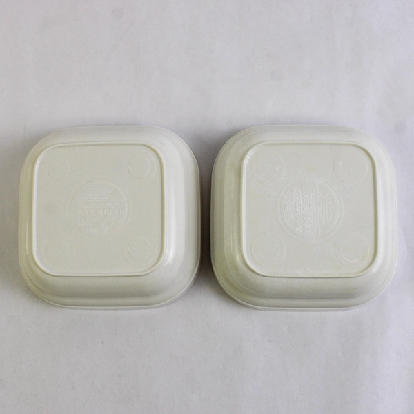 Lot of 2 Anchor Hocking Foodkeepers 1.5 Cup Square Container Beige No Lids