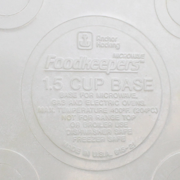 Lot of 2 Anchor Hocking Foodkeepers 1.5 Cup Square Container Beige No Lids