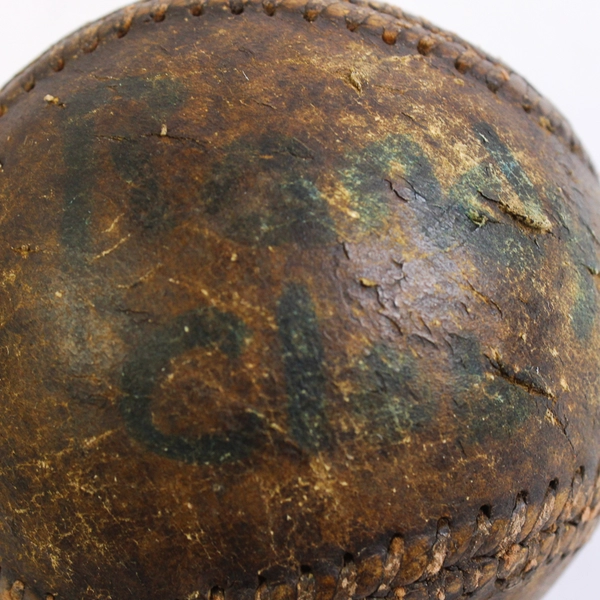 Antique Early 1900's Baseball Ball Two Signatures Randy Clow and 1 Unreadable