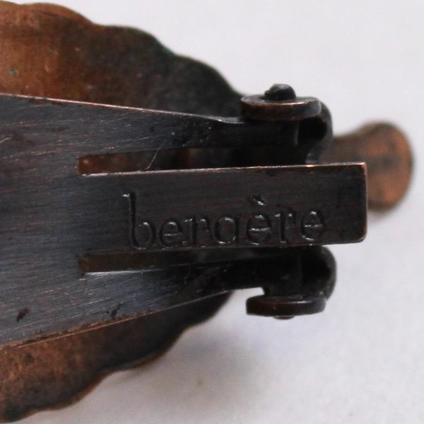 Bergere Clip On Earrings Copper Leaf