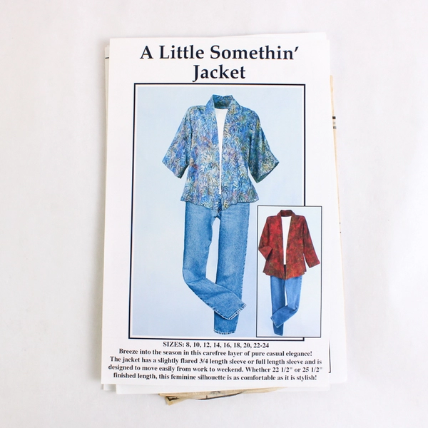 A Little Somethin' Jacket Sewing Pattern Sizes 8 to 24 CNT Pattern Co.