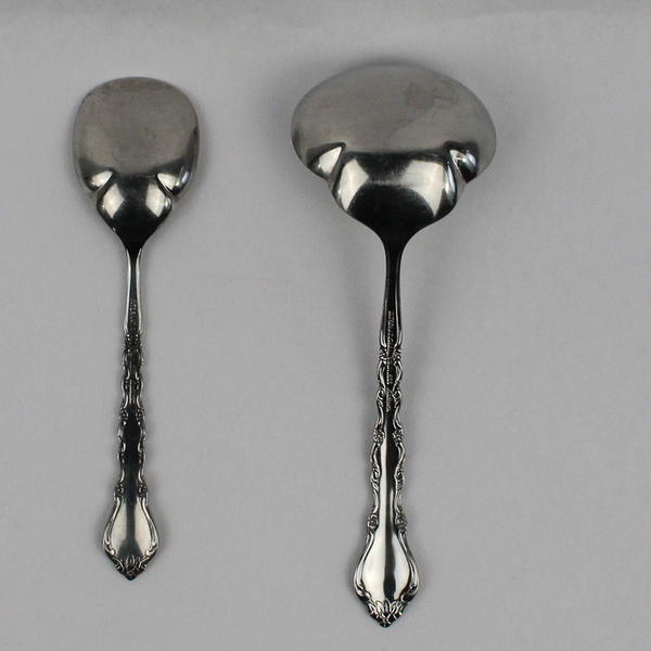 Lot of 3 International Silver Gigi Gravy Ladle & Sugar Spoons Glossy Finish