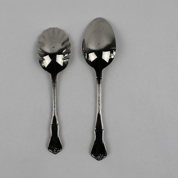 Lot of 7 Lattice Rose Reed & Barton Stainless Steel Sweets Set Glossy Finish 