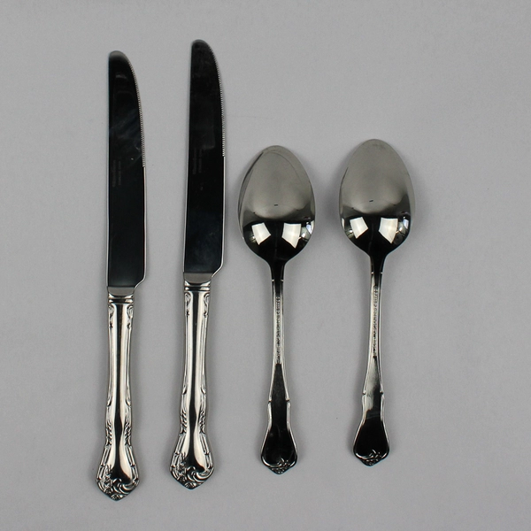 Lot of 5 Lattice Rose Reed & Barton Stainless Steel Set Glossy Finish 