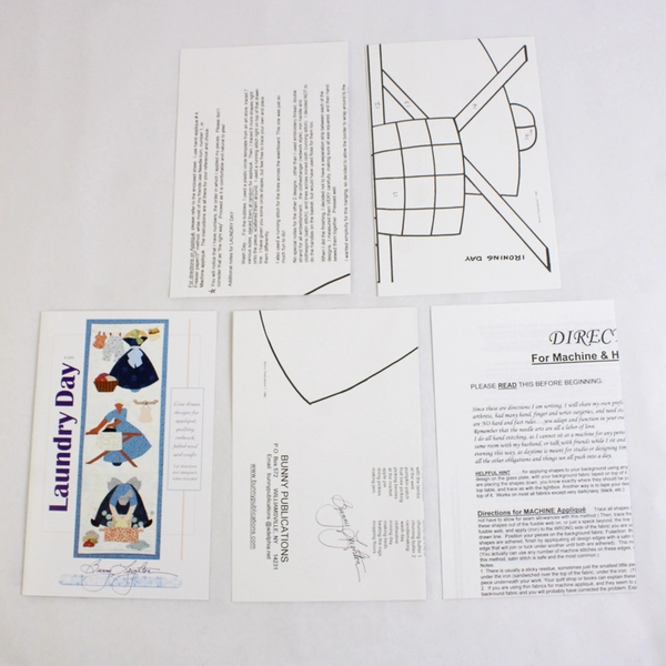 Laundry Day Line Drawn Designs Bunny Publications Uncut 2005