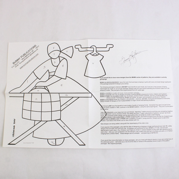 Laundry Day Line Drawn Designs Bunny Publications Uncut 2005