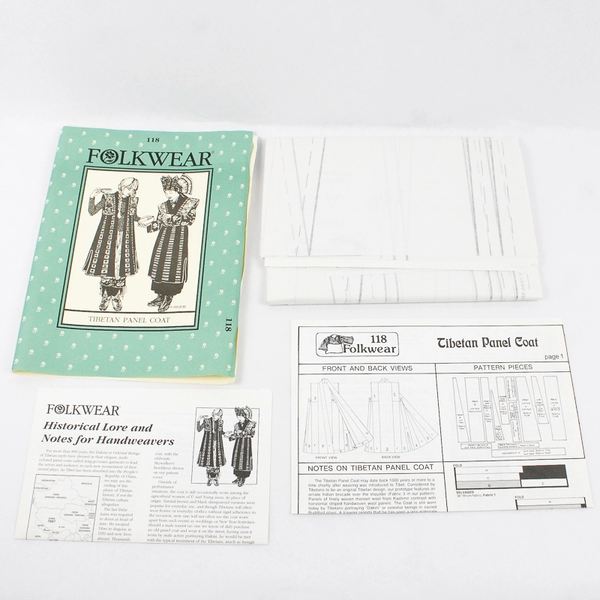 Folkwear 118 Tibetan Panel Coat Pattern Vintage Ethnic Costume Uncut Sz 6-18