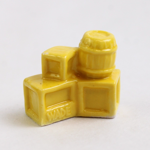 Wade Whimsies Yellow Tea Crates American Heritage Series Red Rose Tea Sealed Bag