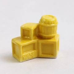 Wade Whimsies Yellow Tea Crates American Heritage Series Red Rose Tea Sealed Bag