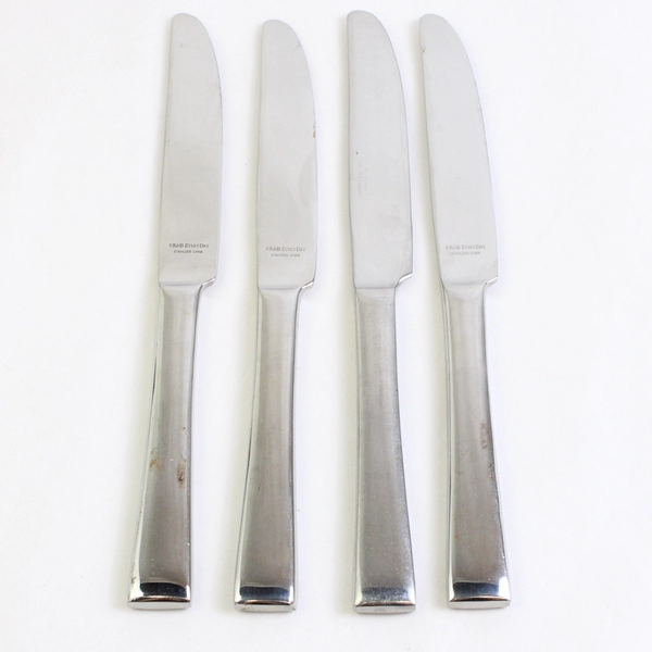 Lot Of 4 Reed & Barton Gatehouse (Stainless) Flatware French Solid Knives