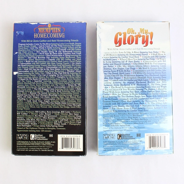 Lot of 2 Gaither Gospel Series VHS Tapes 2000 Bill & Gloria Gaither