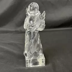 Mikasa Herald Collection Crystal Angel With Harp Figurine 8.5" Tall