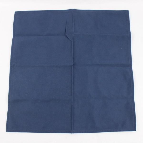 Lot Of 4 Unbranded Solid Navy Blue Cloth Napkins Square 17.5" x 17.5"