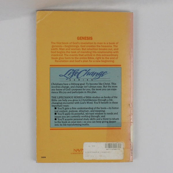Genesis Life Change Bible Study Series 1992 Paperback Ex-Library Book