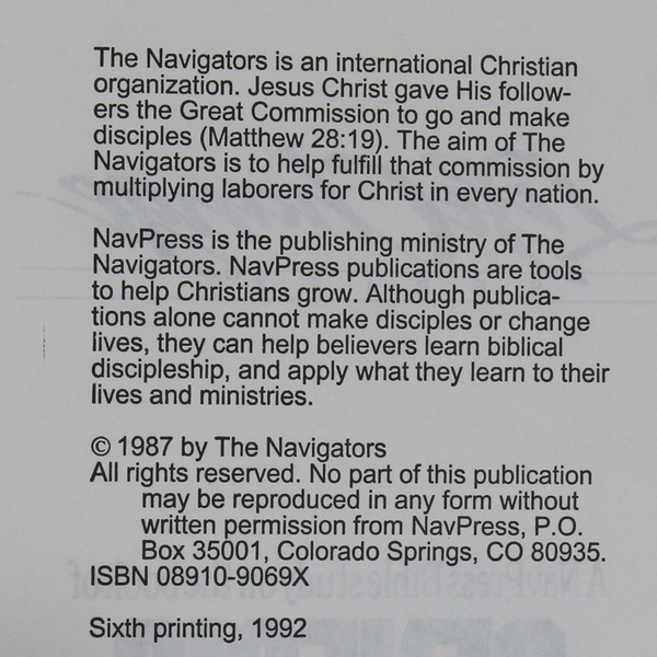 Genesis Life Change Bible Study Series 1992 Paperback Ex-Library Book