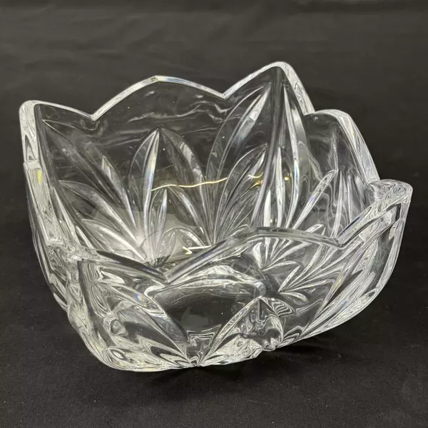 Godinger Shannon Square Crystal Dish Bowl Art Deco 6 Inch