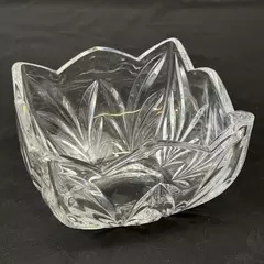 Godinger Shannon Square Crystal Dish Bowl Art Deco 6 Inch