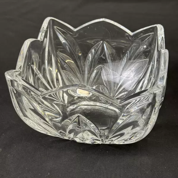 Godinger Shannon Square Crystal Dish Bowl Art Deco 6 Inch