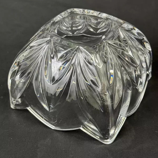 Godinger Shannon Square Crystal Dish Bowl Art Deco 6 Inch