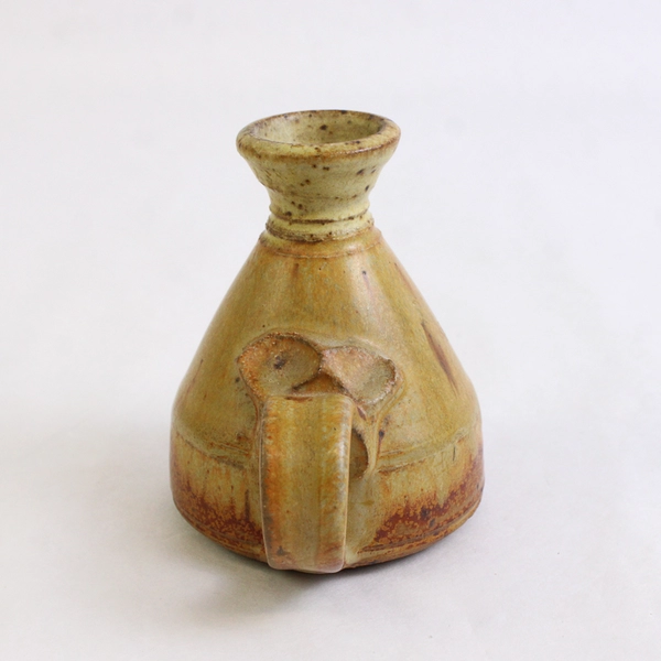 Stearns Pottery Bud Vase with Wing Handle Stamped on Base