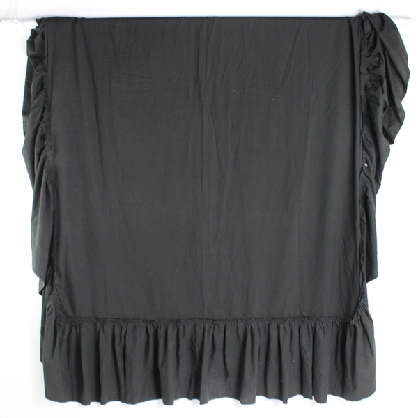 Unbranded Solid Black Double Queen Size Bed Skirt Simple