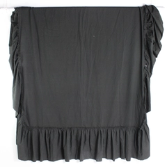 Unbranded Solid Black Double Queen Size Bed Skirt Simple