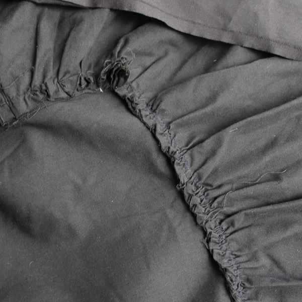 Unbranded Solid Black Double Queen Size Bed Skirt Simple
