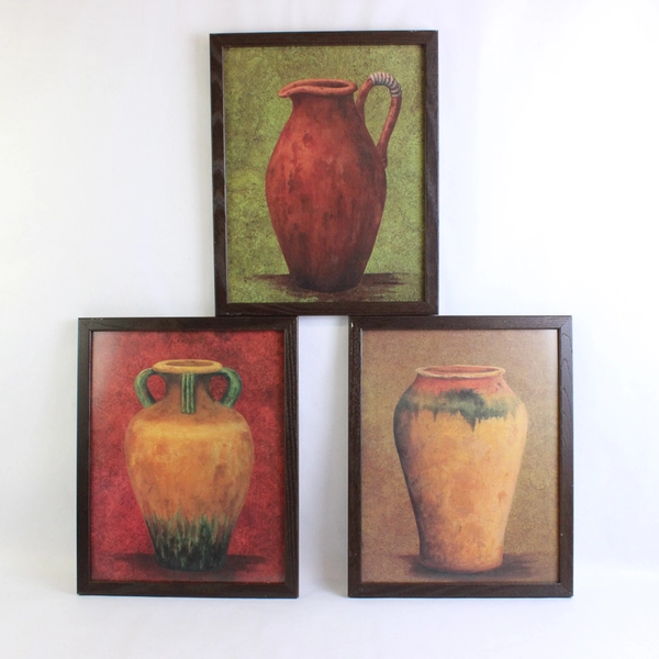 Lot of 3 Framed Art Prints Urn Vase & Water Pitcher Better Homes