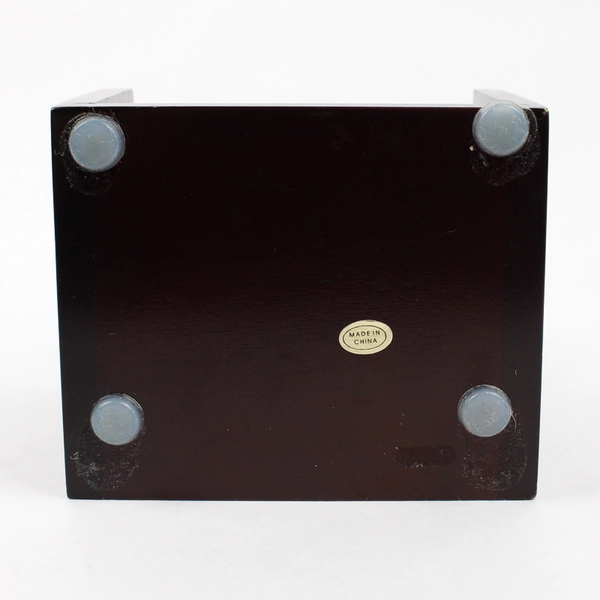 Set Of 4 Unbranded Clear Square Glass Coasters/Picture Frames With Brown Holder