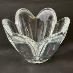 6 Petal Heavy Crystal Lotus Bowl 6 Inch