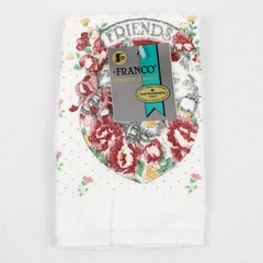 Cannon Franco Country Classics Feline Friends On White Dish Cloth 11.5" x 11.5"