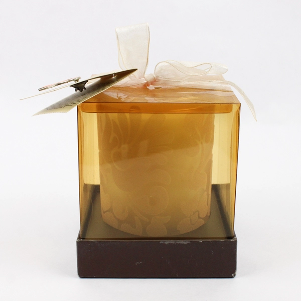 Pier 1 Imports Candle Floral Bloom With Breast Cancer Awareness Pin