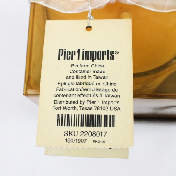 Pier 1 Imports Candle Floral Bloom With Breast Cancer Awareness Pin