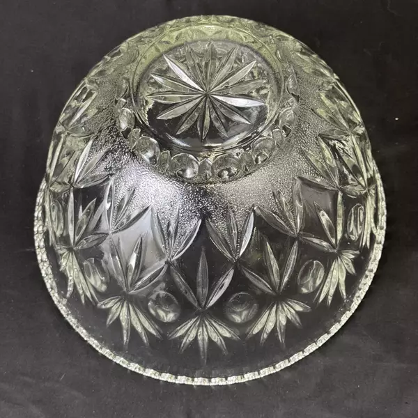 Vintage Hazel Atlas Heritage Glass Punch Bowl 11.25 Inch