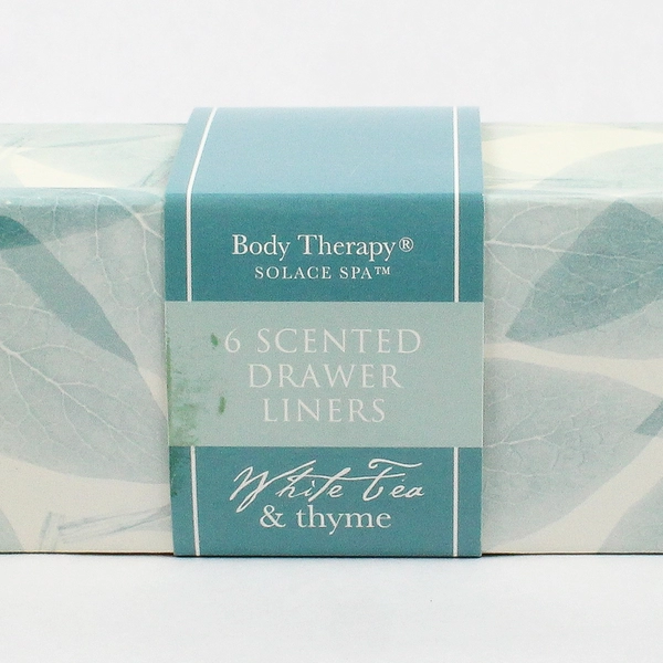 Vtg Body Therapy Solace Spa 6 Scented Drawer Liners White Tea & Thyme