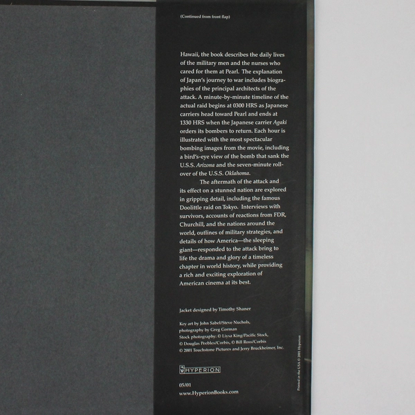 Pearl Harbor The Movie and the Moment 2001 First Edition Hardcover Movie Book DJ