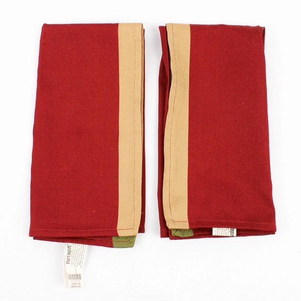 Lot Of 2 Matching Pier 1 Imports Fabric Napkins Red Green Yellow 19.5"x19.5"