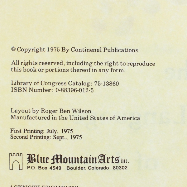 The Language of Love Edited by Susan Polis Schutz Poems of Love 1975 PB