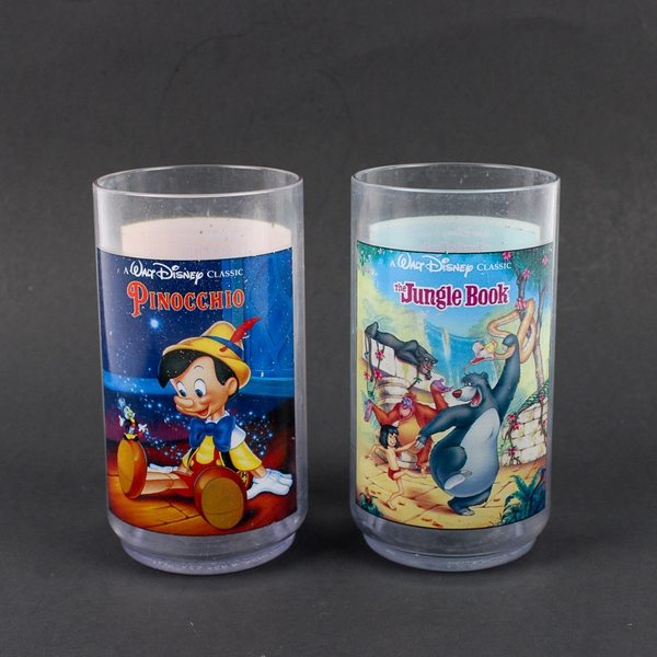 Pinocchio Jungle Book Cups Walt Disney Collector Series Burger King 1994