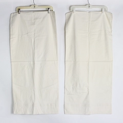 Lot Of 2 Matching Unbranded Solid Cream/White King Pillowcases 18.5" x 39"