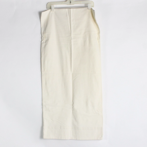 Lot Of 2 Matching Unbranded Solid Cream/White King Pillowcases 18.5" x 39"