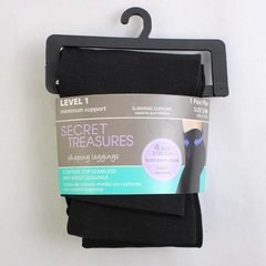 Secret Treasures Black High Waisted Shaping Legging Level 1 Support Size S/M